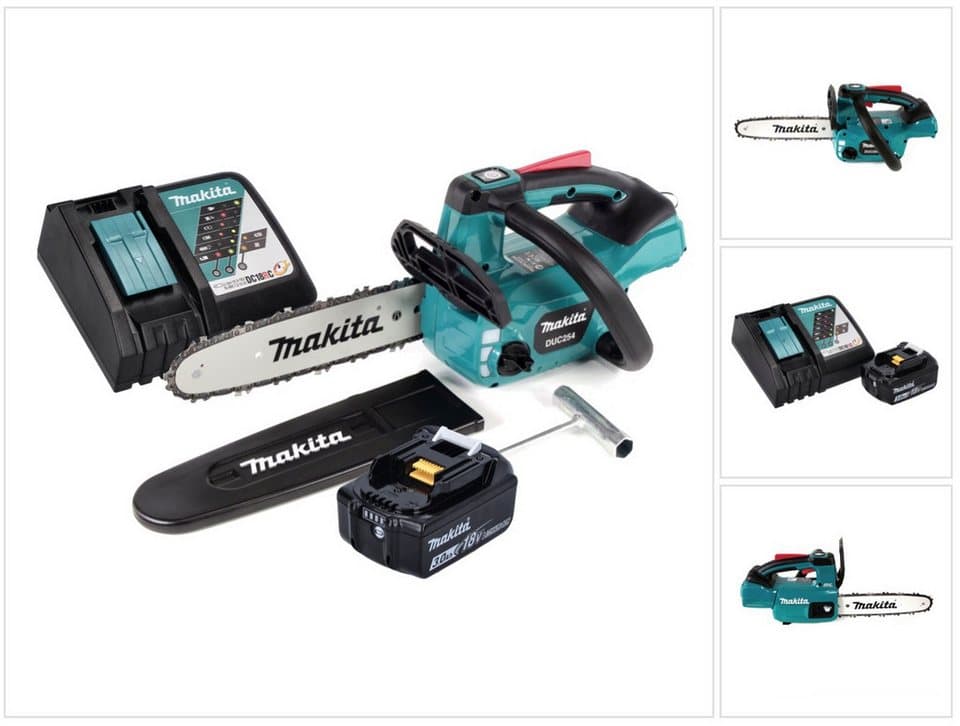 Makita Akku-Kettensäge DUC 254 RF1 Akku Kettensäge 18 V 25 cm Brushless + 1x Akku 3,0 Ah + L