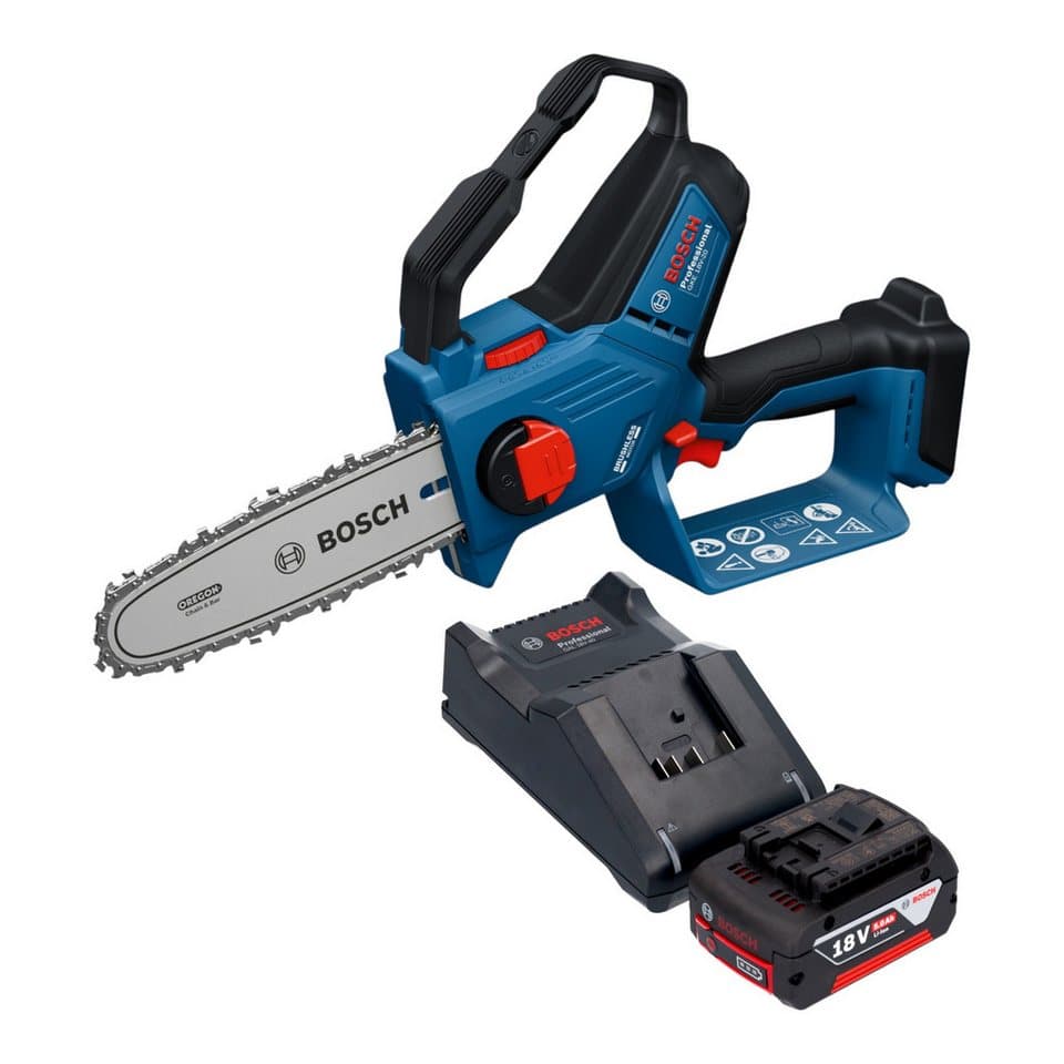 Bosch Professional Benzin-Kettensäge GKE 18V-20 Professional 18 V 18 cm + 1x Akku 5,0 Ah + Ladegerät