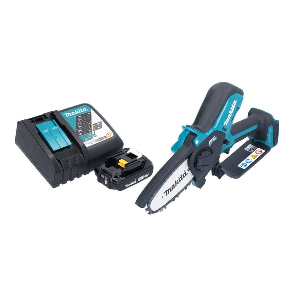 Makita Benzin-Kettensäge DUC 101 RA01 18 V 10 cm Brushless + 1x Akku 2,0 Ah + Ladegerät