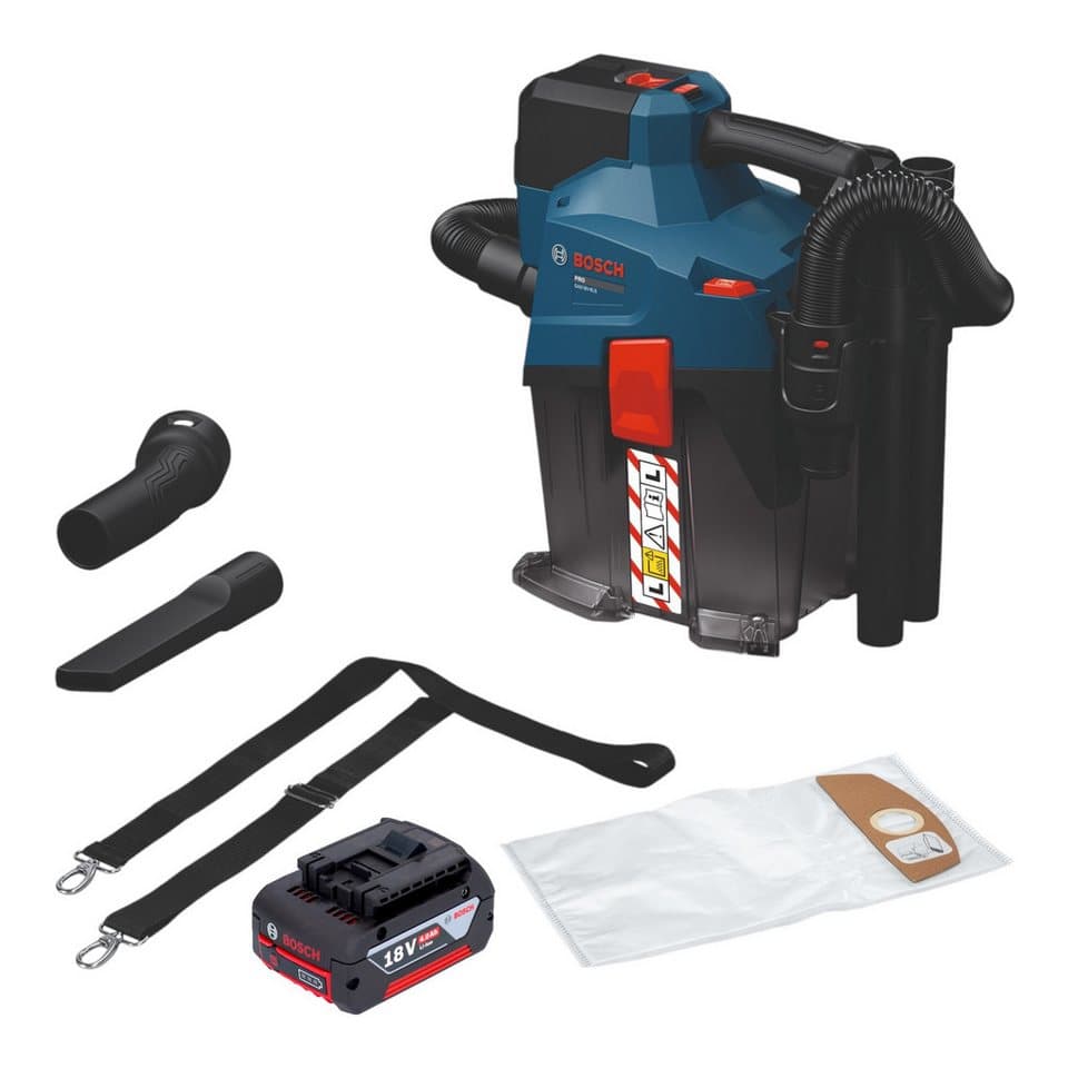 Bosch Professional Akku-Handstaubsauger GAS 18V-6L S Staubsauger 18 V 6 l + 1x Akku 4,0 Ah - ohne Ladegerät